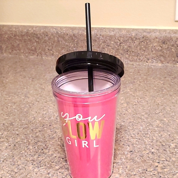 Tumbler with lid and straw - Picture 2 of 2